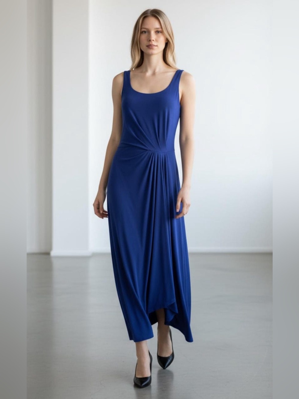 Lauren Ralph Lauren Royal Blue Ruched Maxi Dress Women’s Size 12